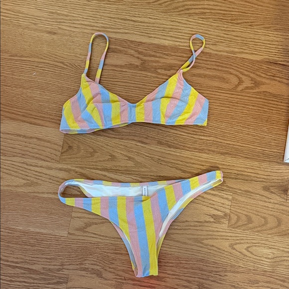 Striped Multicolor Bikini Set - Picture 3 of 5